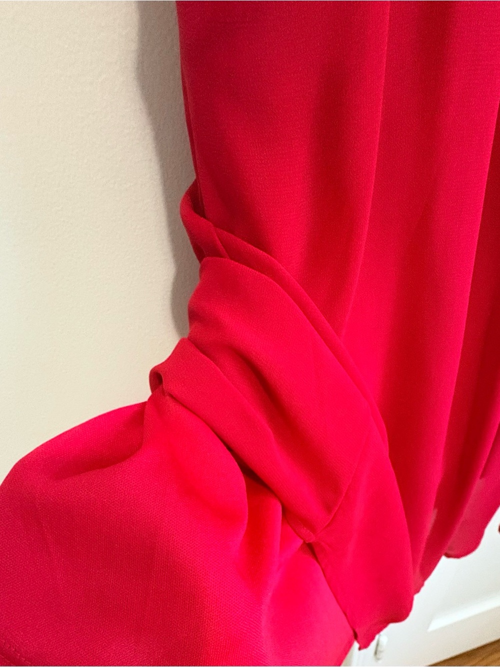 Monteau Red Ruffle-Neck Blouse - Picture 5 of 5